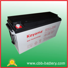 12 Years Design Life Rechargeable Solar Battery 150ah Gel Battery